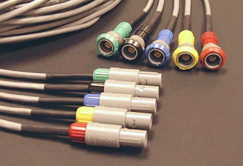 a set of five extension leads