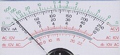 dB scale on analogue multimeter